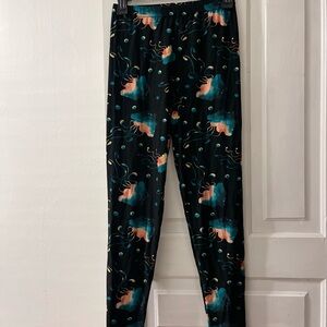 Black Jellyfish Print Leggings